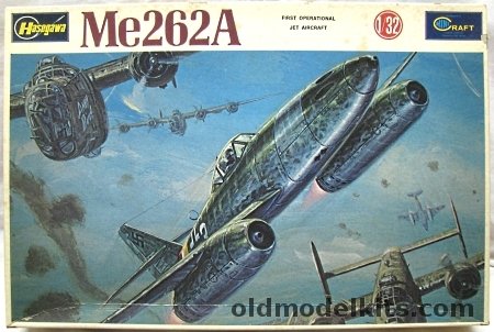 Hasegawa 1/32 Messerschmitt Me-262A-1a / Me-262A-1b/ Me-262A-2a - Commando Nowotny / KG54 / JG54 / KG51 / III/JG7 / KG51, JS-079-600 plastic model kit